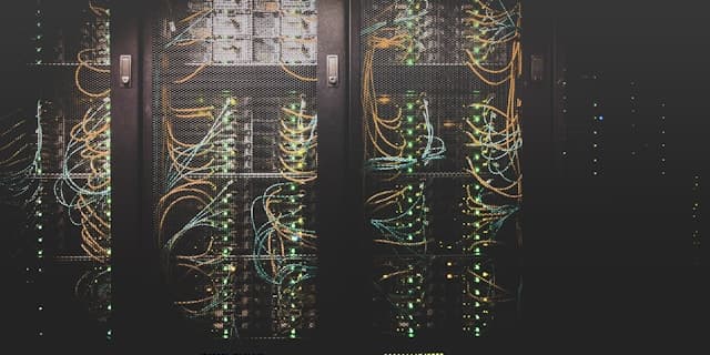 Server racks in a data center